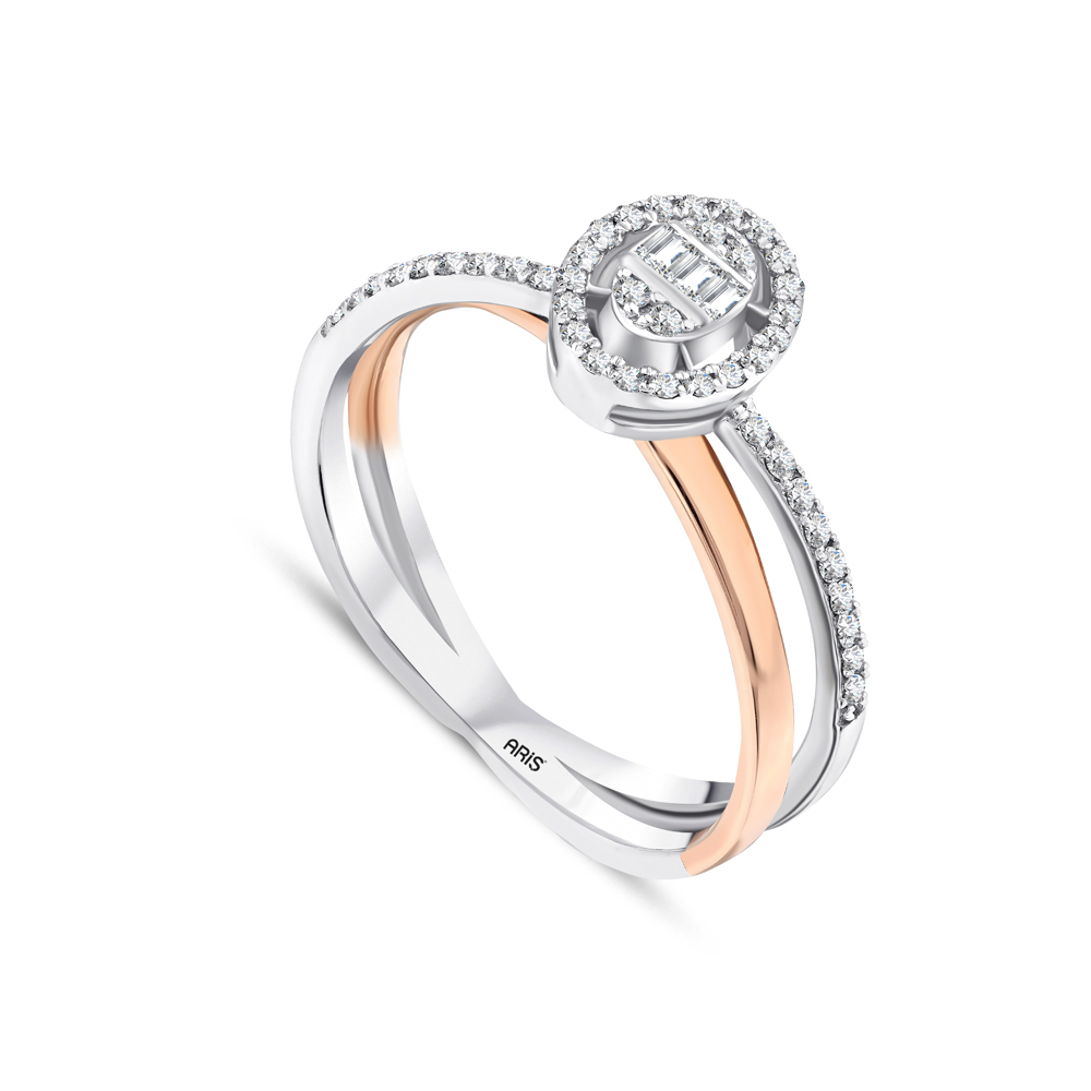 0.64 Karat Pırlanta Baget Yüzük