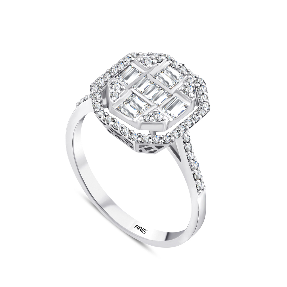 0.53 Karat Pırlanta Baget Yüzük