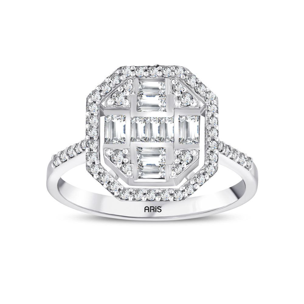 0.53 Karat Pırlanta Baget Yüzük