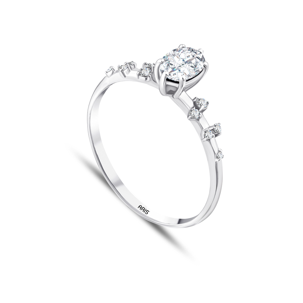 0.35 Karat Oval Kesim Pırlanta Tektaş Yüzük