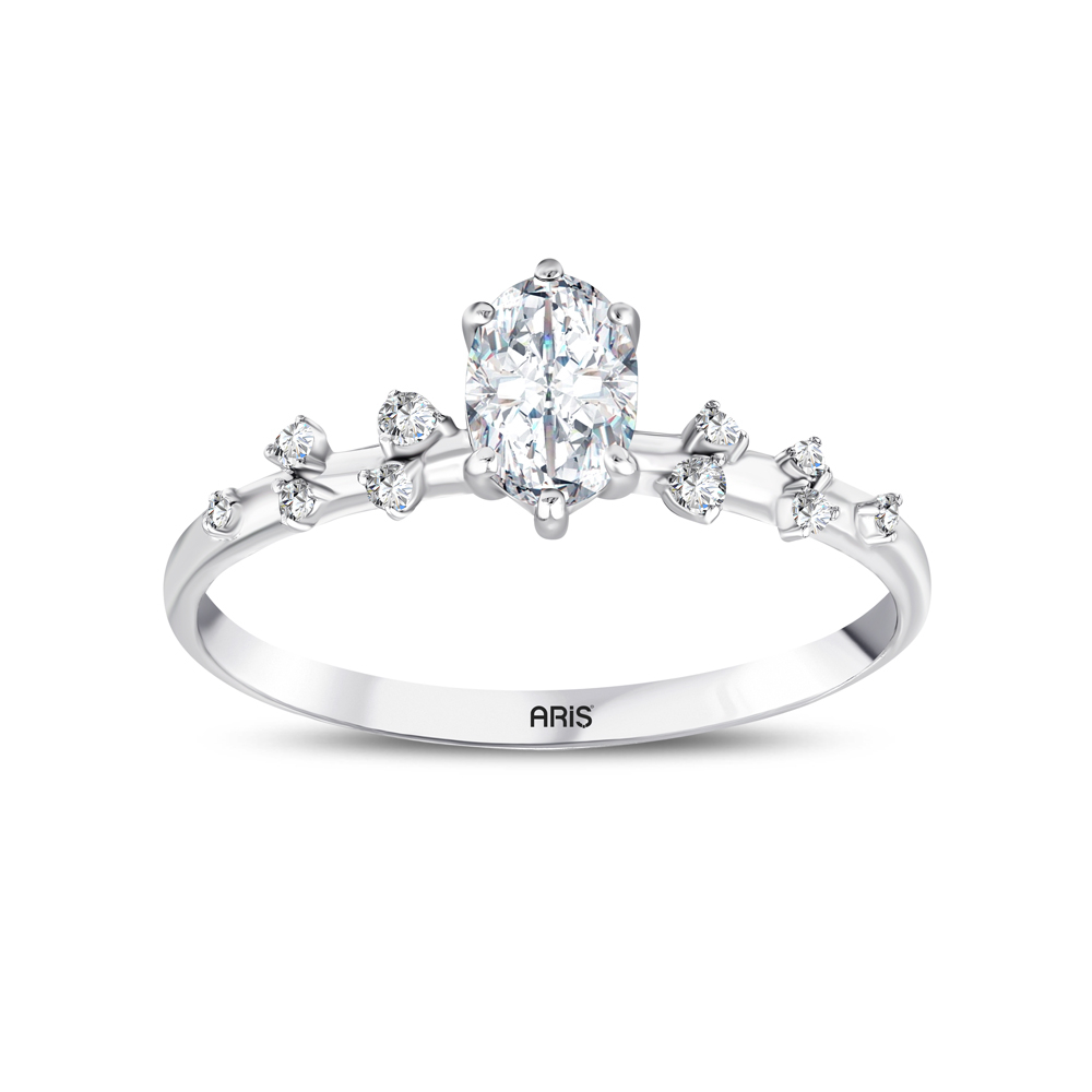 0.35 Karat Oval Kesim Pırlanta Tektaş Yüzük