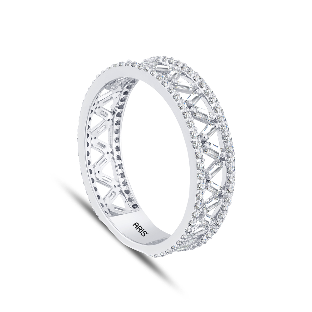 0.83 Karat Baget Tamtur Pırlanta Yüzük