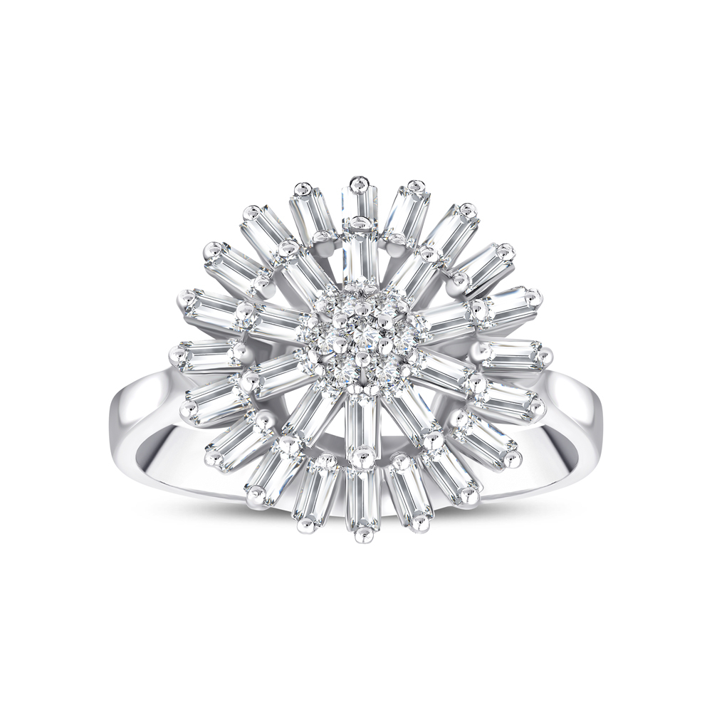 0.72 Karat Pırlanta Baget Yüzük