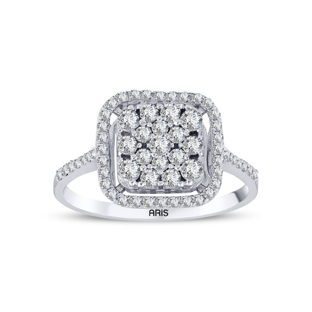 Kare Model Effect Pırlanta Yüzük