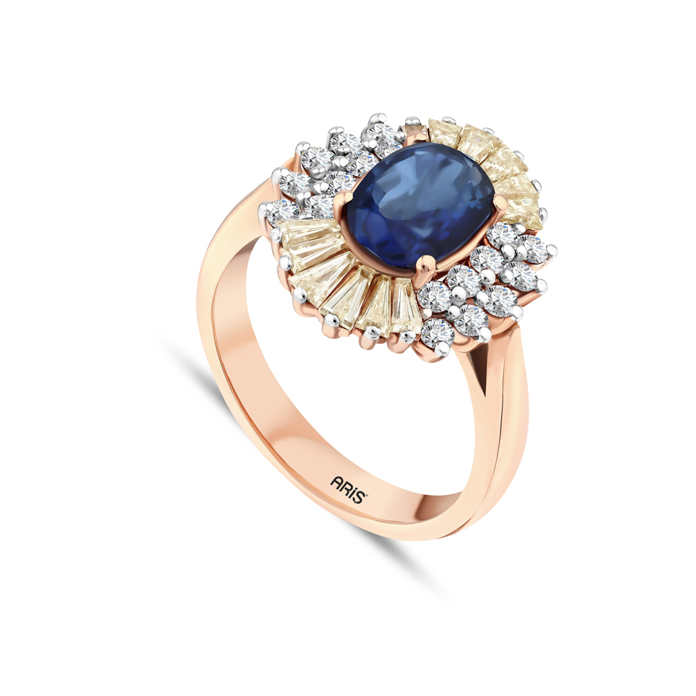 Fancy Colour Safir Pırlanta Yüzük