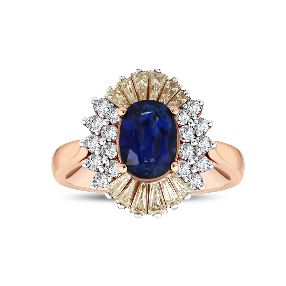 Fancy Colour Safir Pırlanta Yüzük