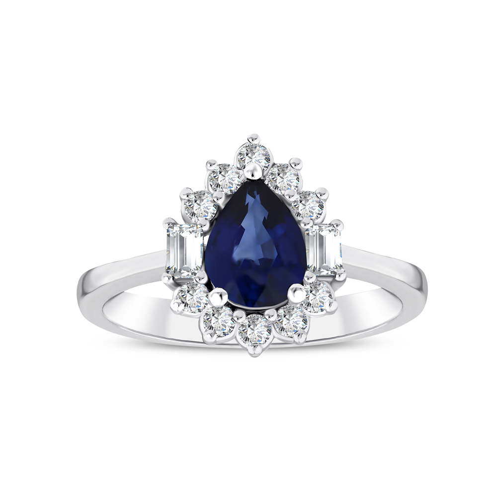 Damla Kesim Safir Pırlanta Yüzük