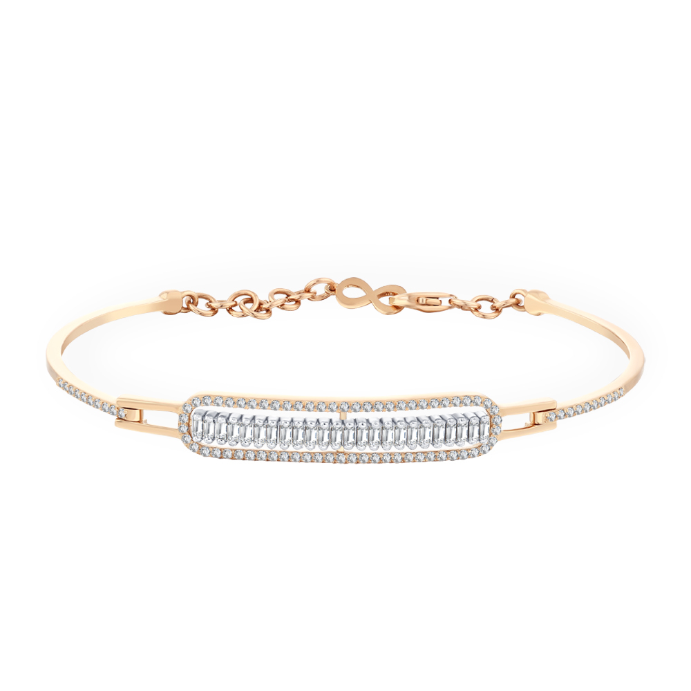 0.87 Karat Pırlanta Baget Kelepçe Bileklik