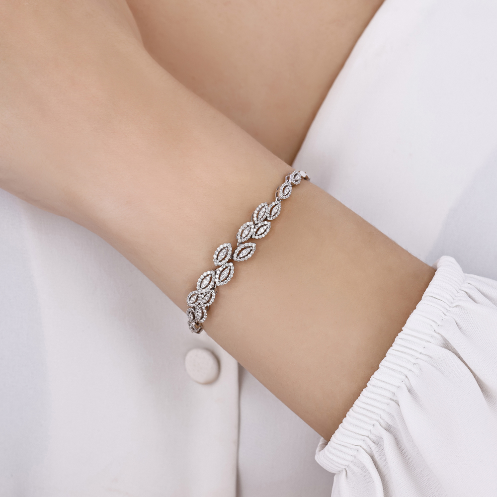 1.14 Karat Markiz Model Pırlanta Bileklik