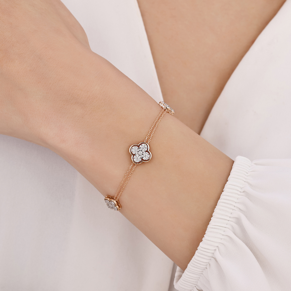 Pırlanta Yonca Bileklik