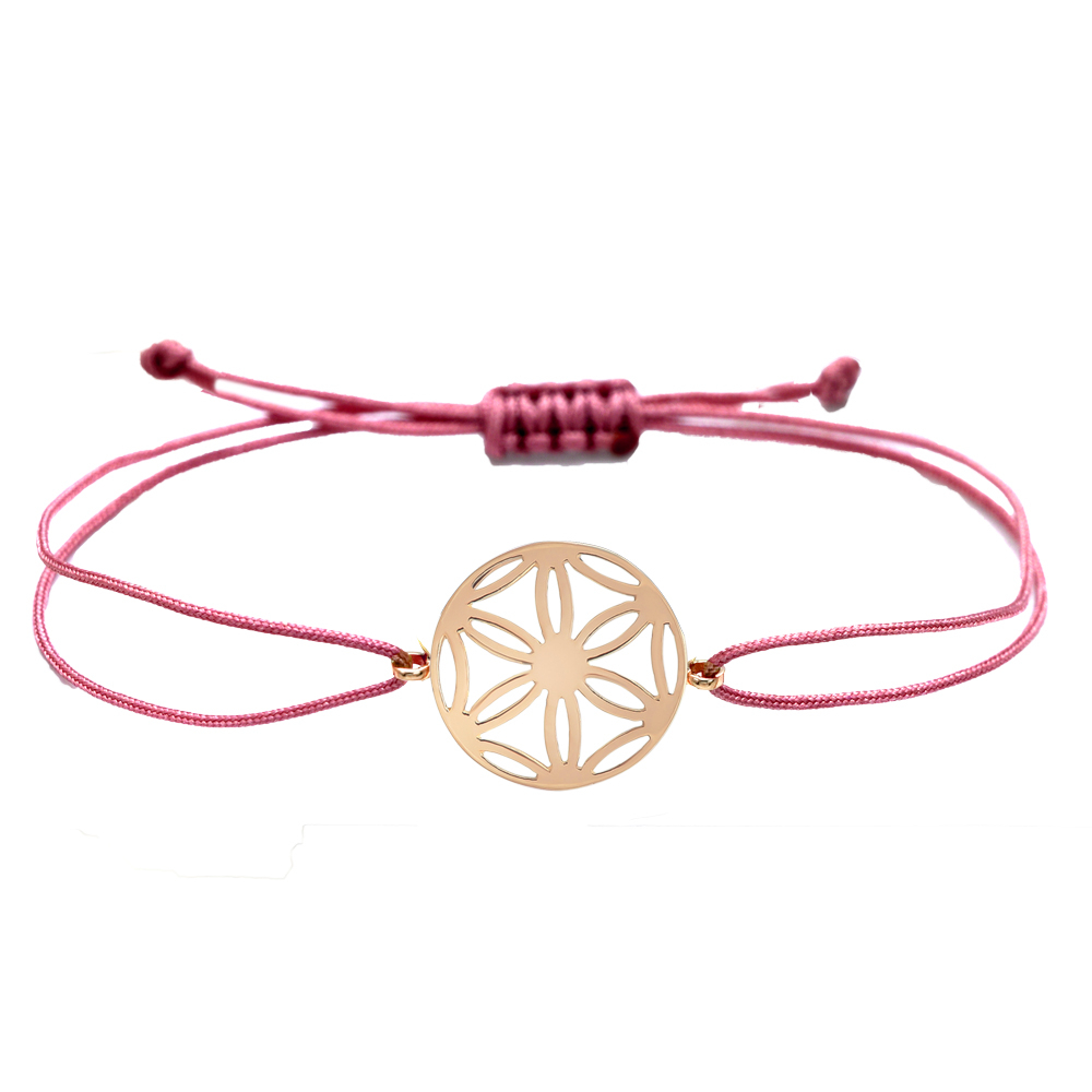 Yaşam Çiçeği Altın İpli Bileklik