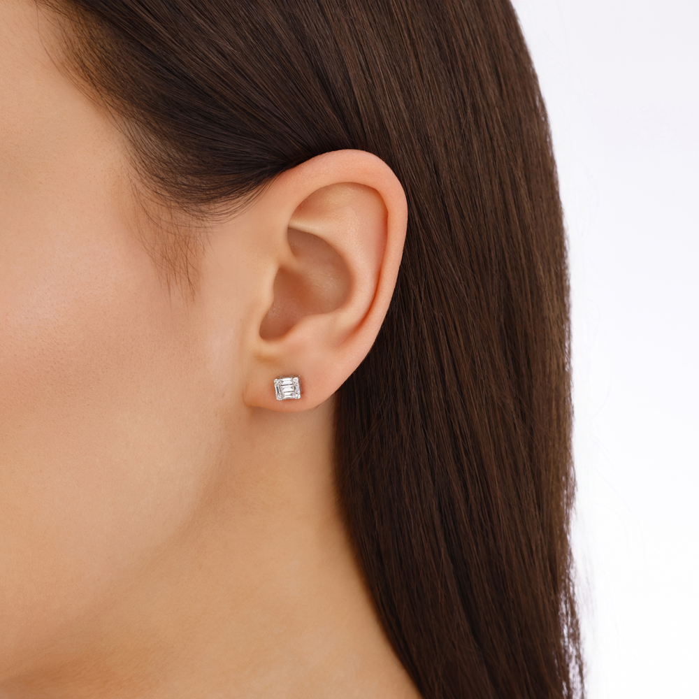 Pırlanta Baget Küpe