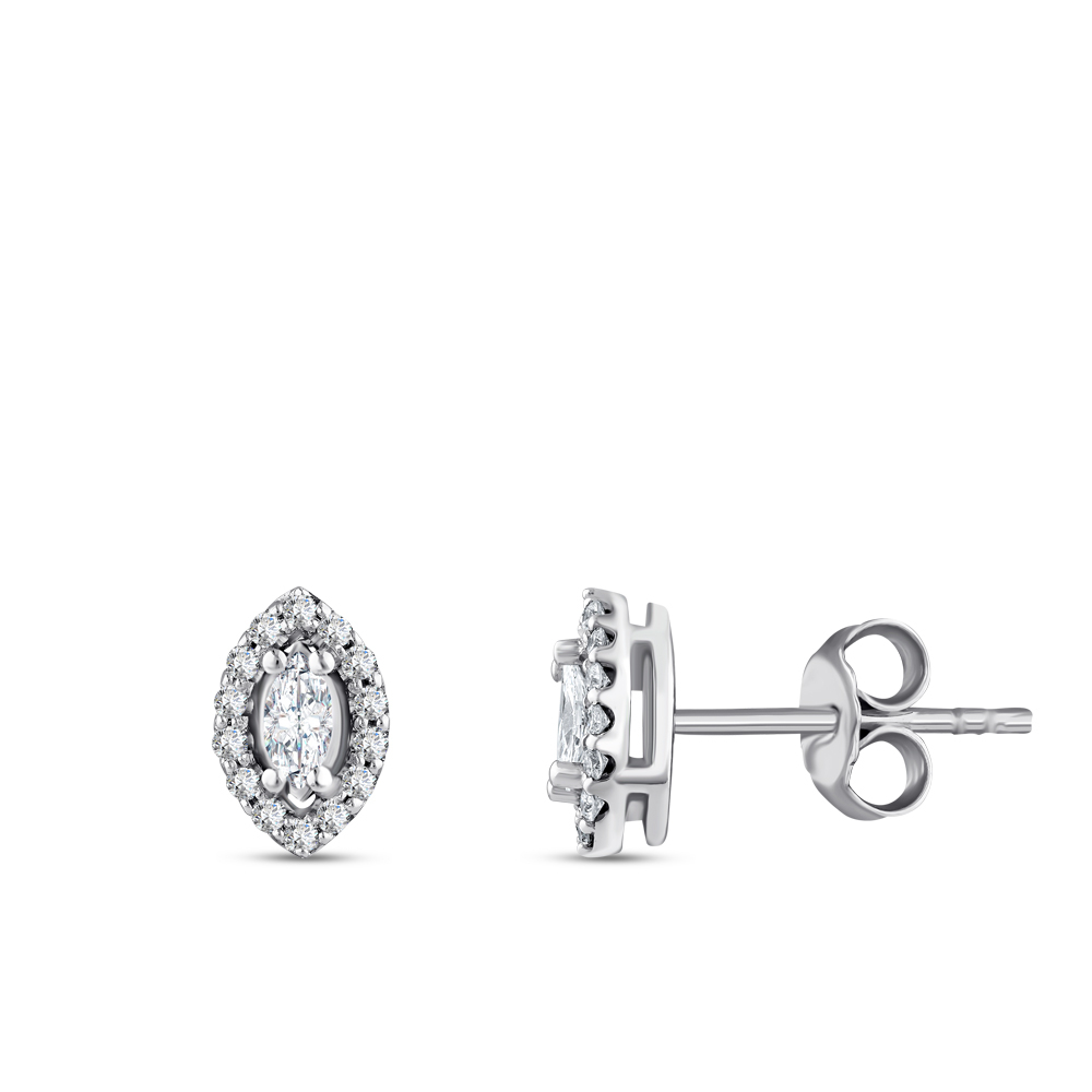 Pırlanta Markiz Küpe