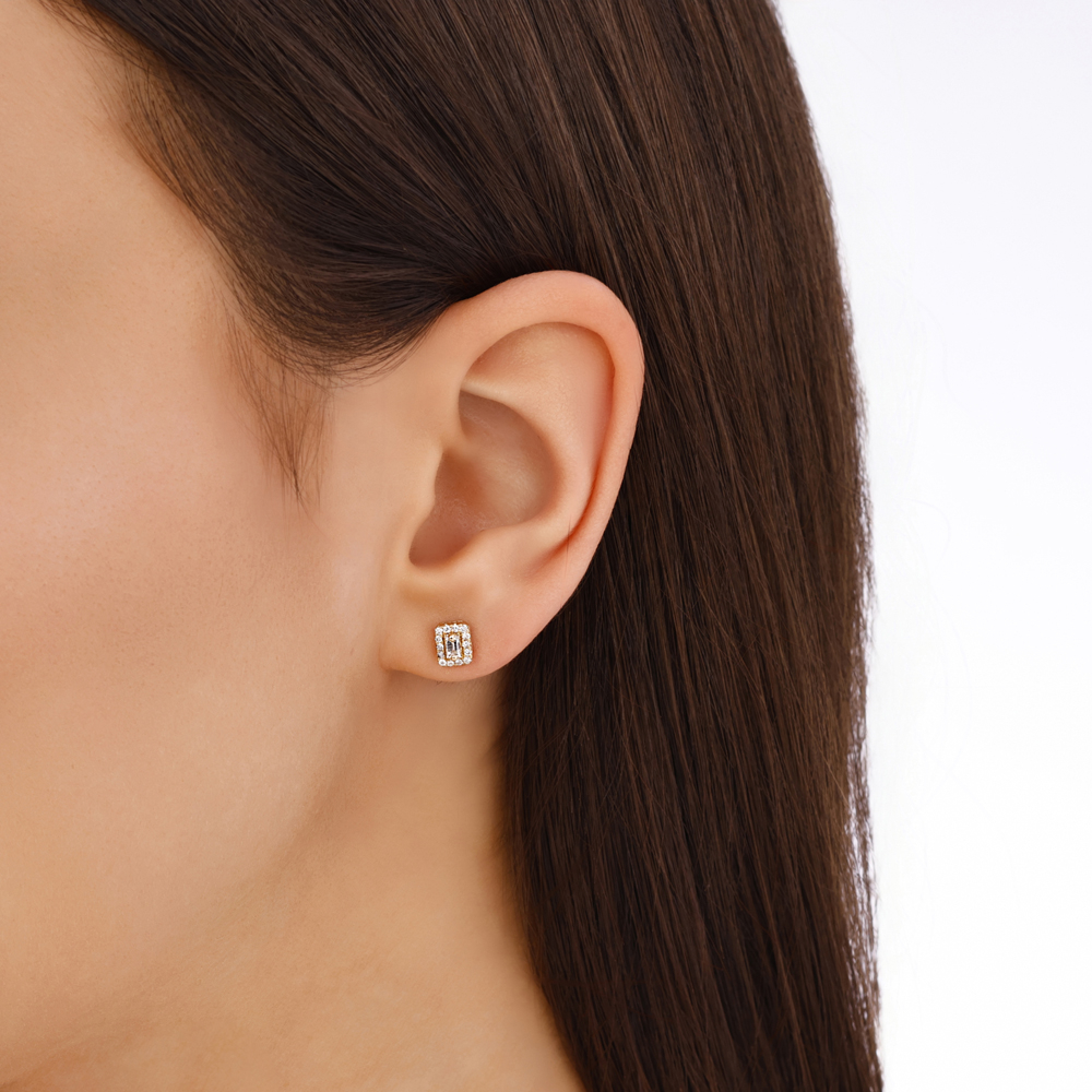 Pırlanta Baget Küpe