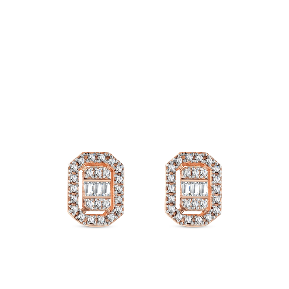 0.21 Karat Baget Pırlanta Küpe