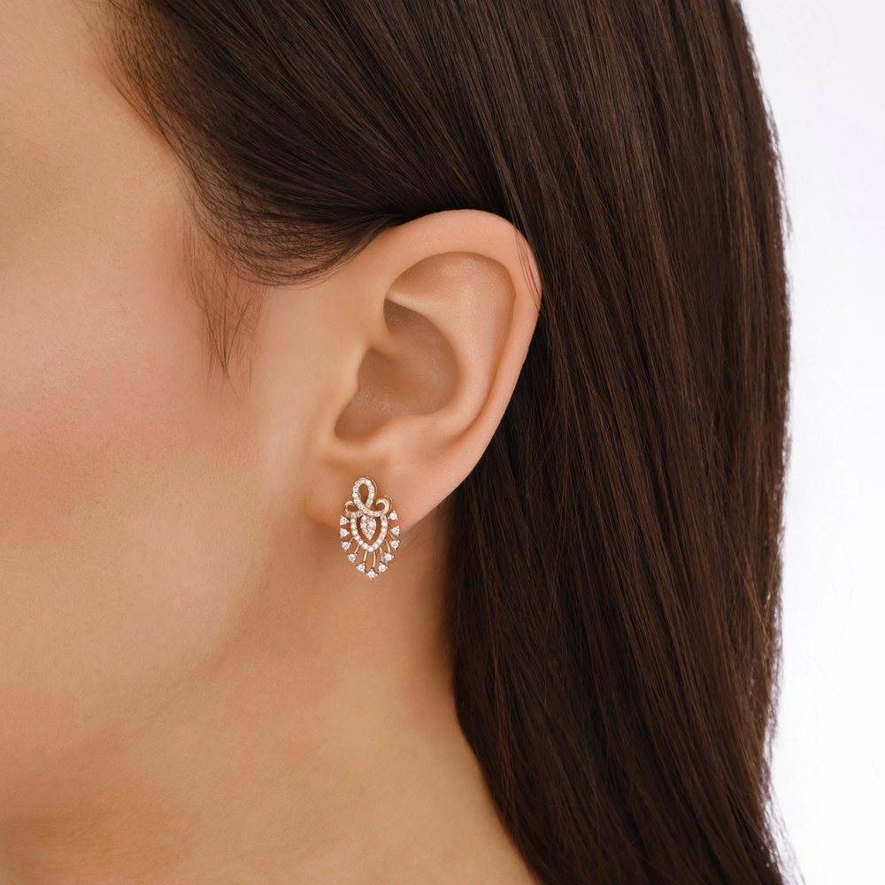 Pırlanta Taç Tasarım Küpe