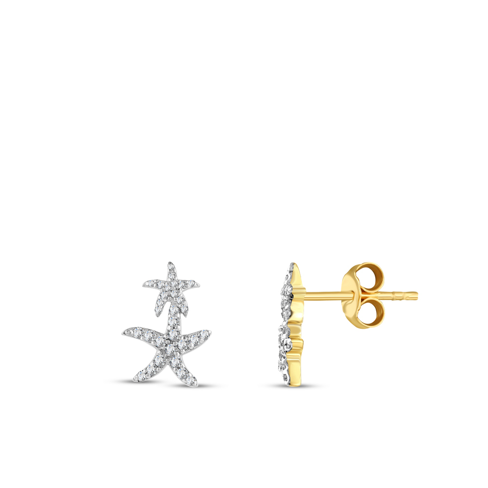 Pırlanta Deniz Yıldızı Küpe