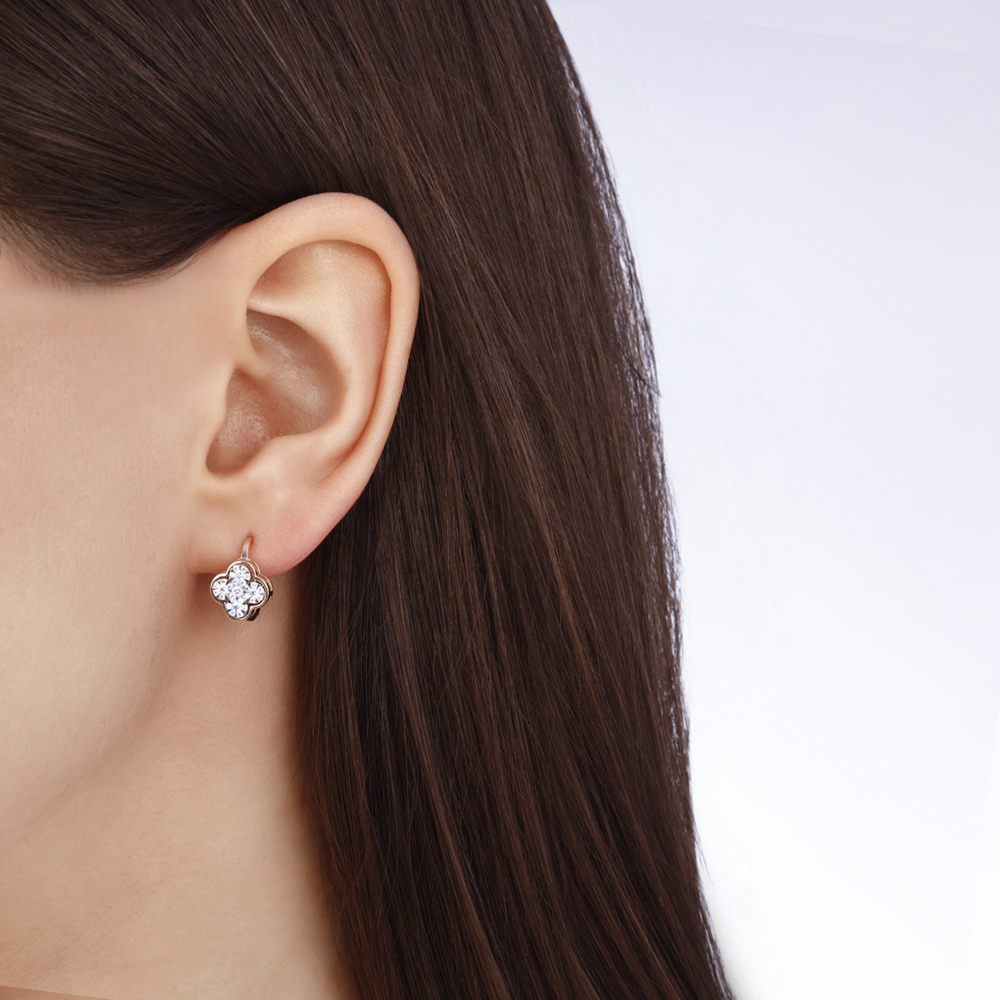 0.30 Karat Pırlanta Şans Küpe