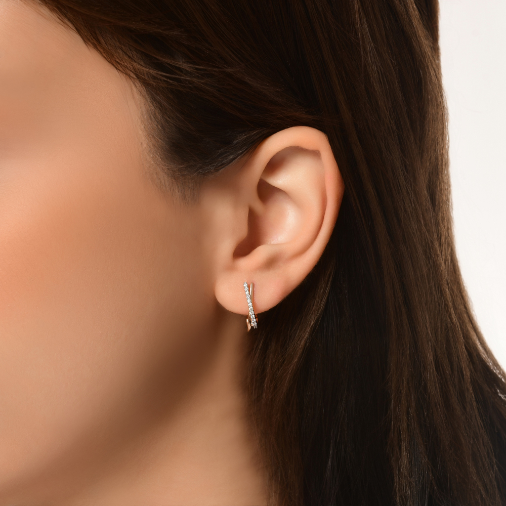 0.16 Karat Pırlanta Küpe