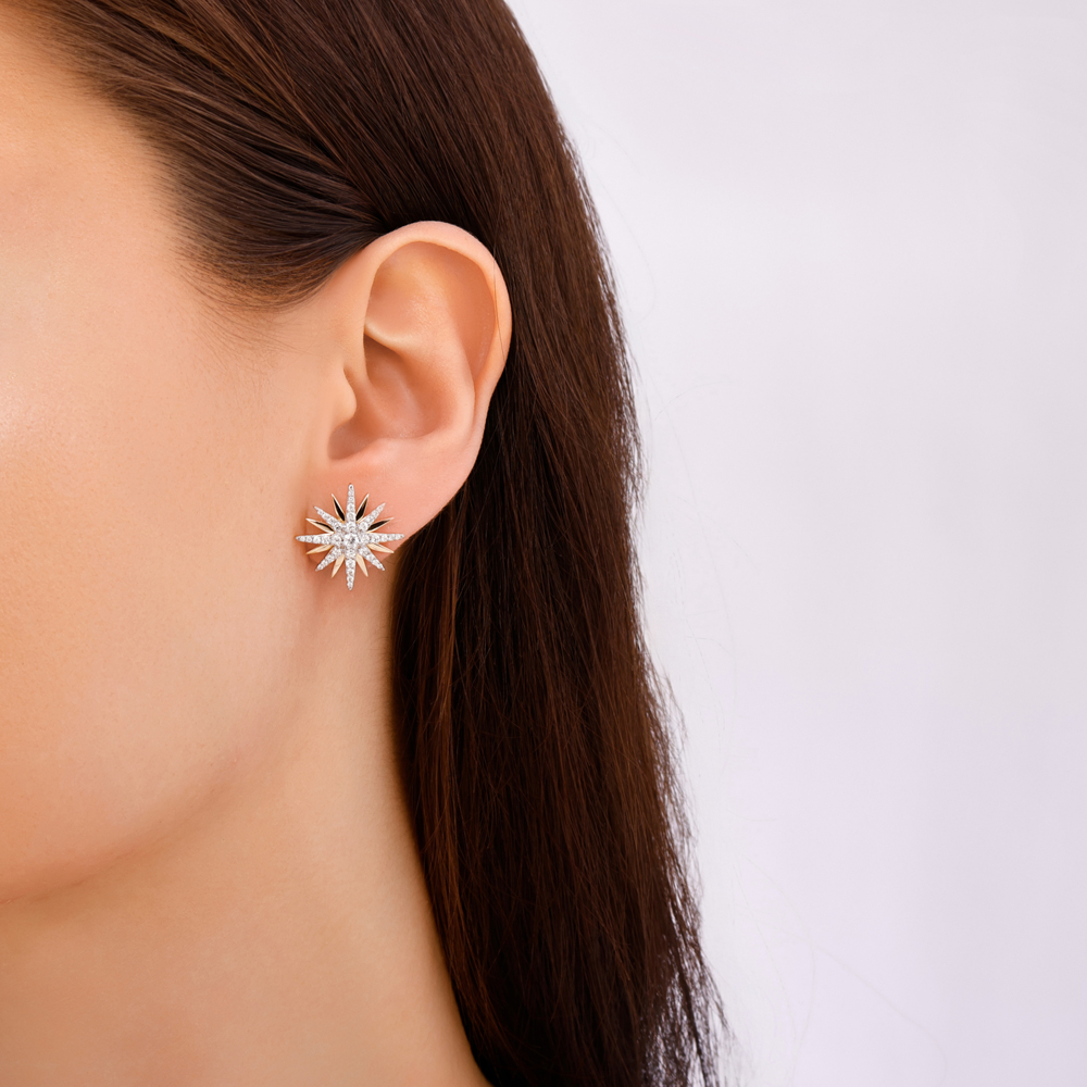 Pırlanta Güneş Küpe