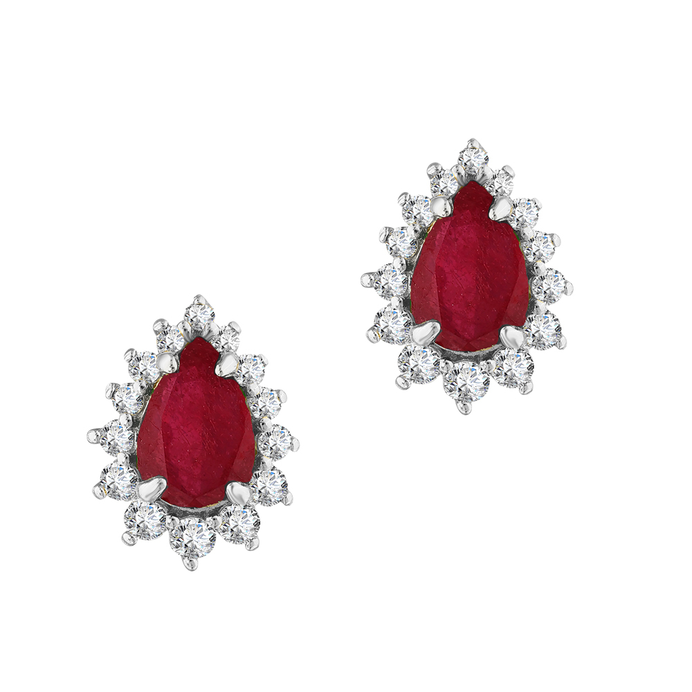 Damla Yakut Pırlanta Küpe