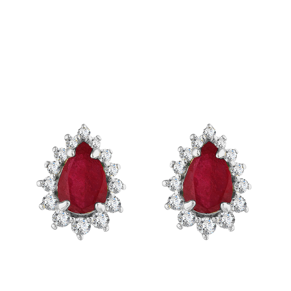 Damla Yakut Pırlanta Küpe