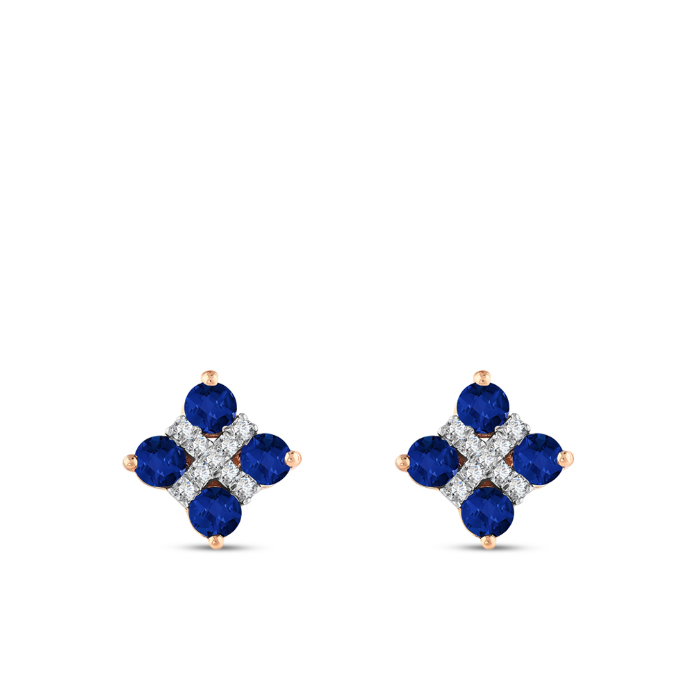 Safir Şans Pırlanta Küpe