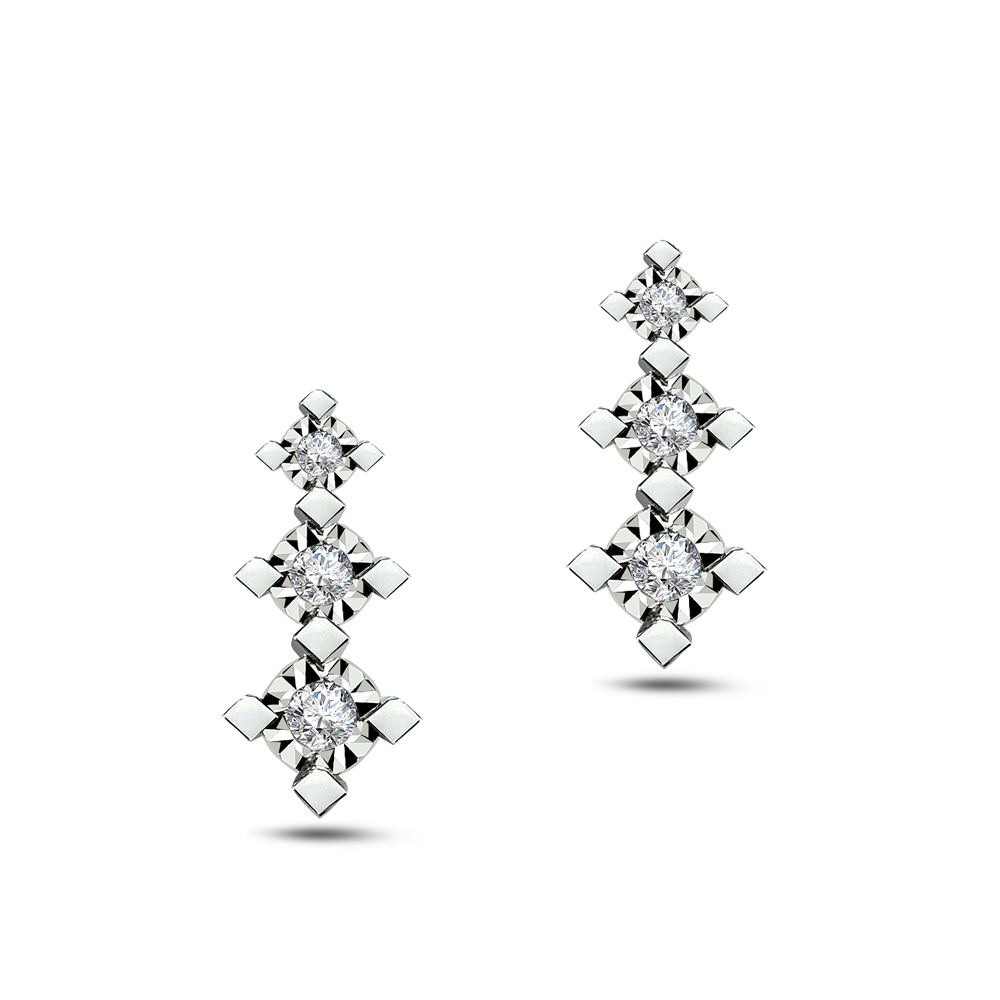 Pırlanta Tria Küpe