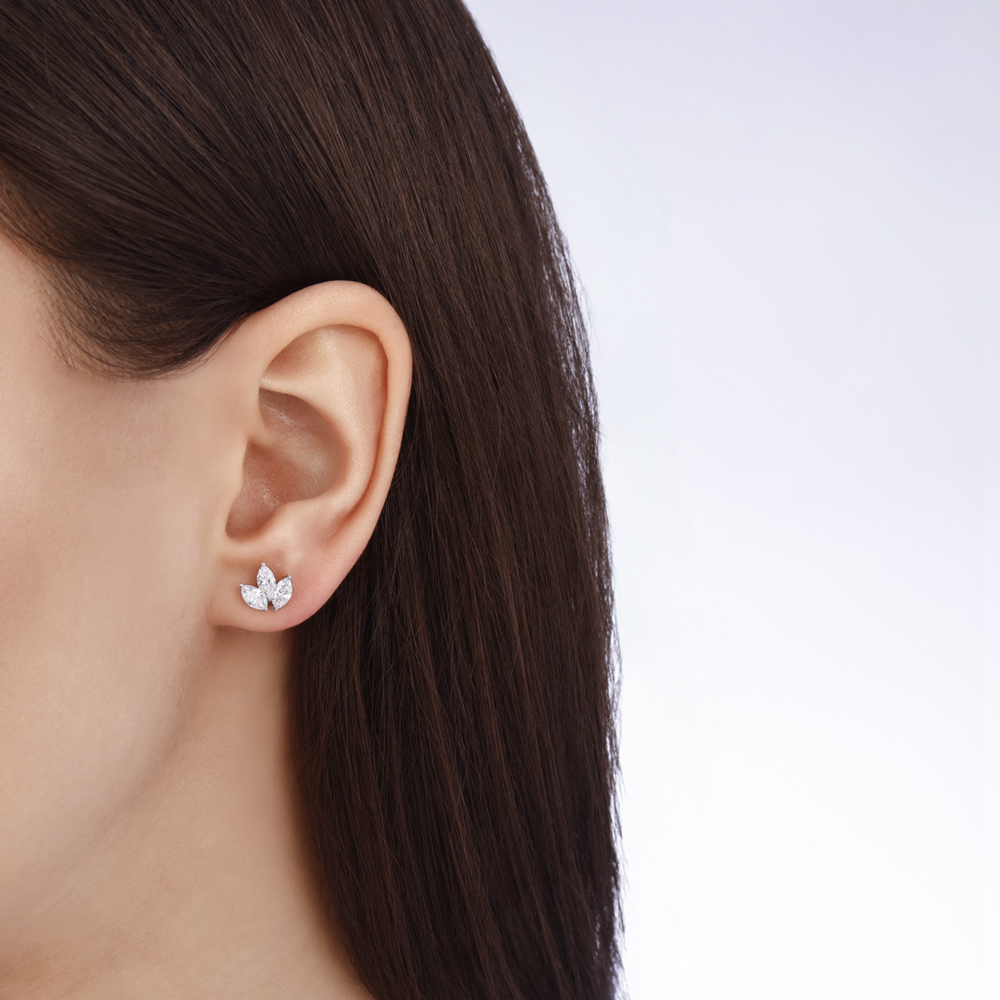 1.22 Karat Markiz Pırlanta Küpe