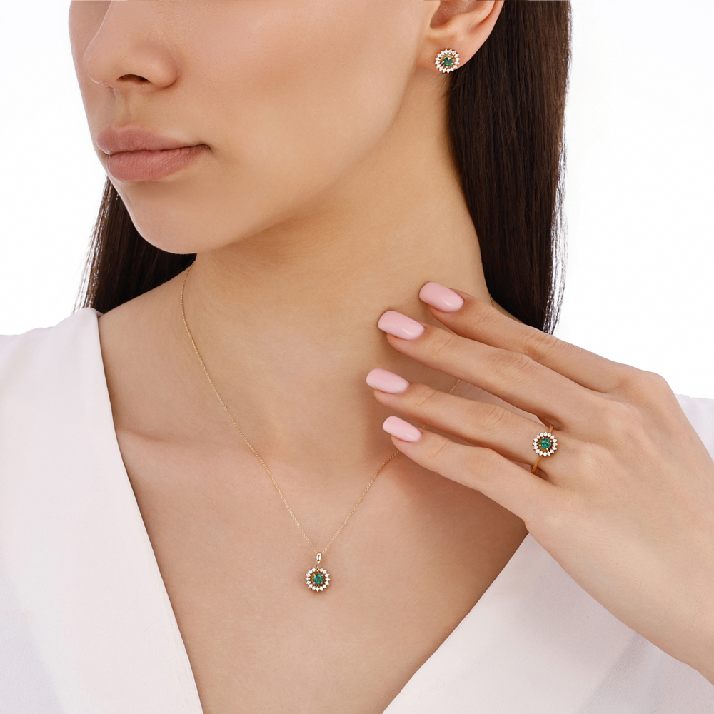 Pırlanta Zümrüt Kolye