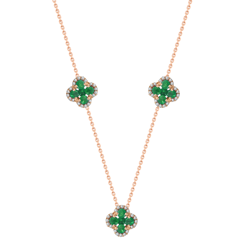 Zümrüt Şans Pırlanta Kolye