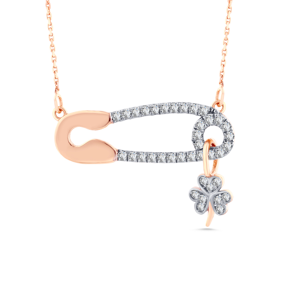 Pırlanta Çengelli İğne Kolye