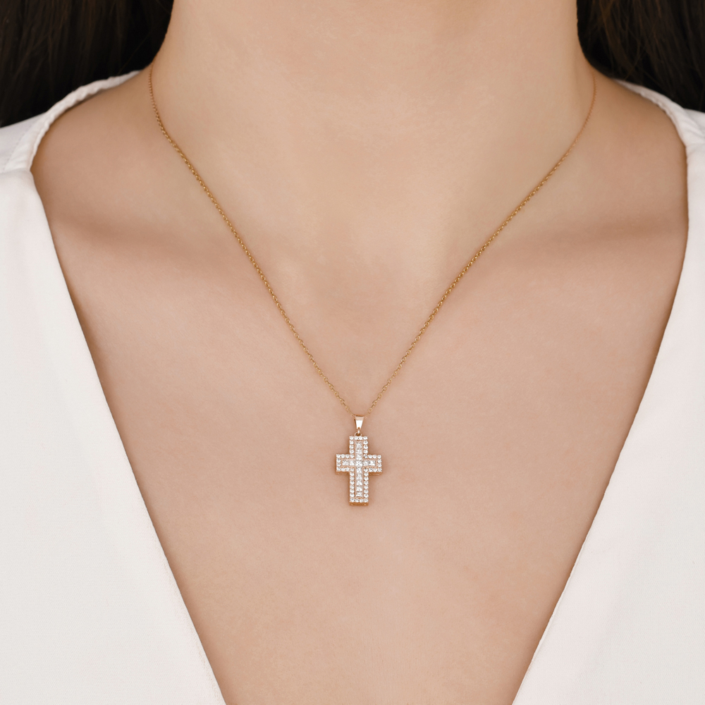 Pırlanta Haç Kolye
