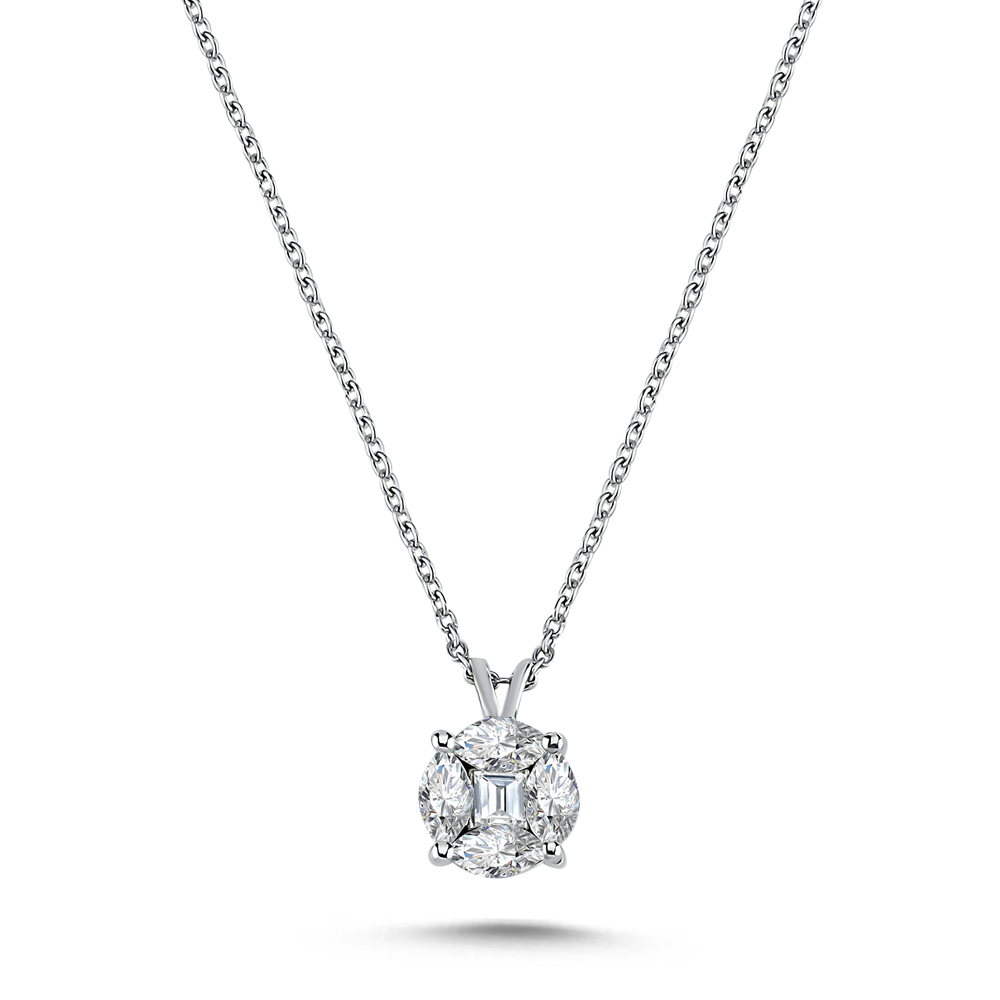 Markiz Pırlanta Effect Kolye