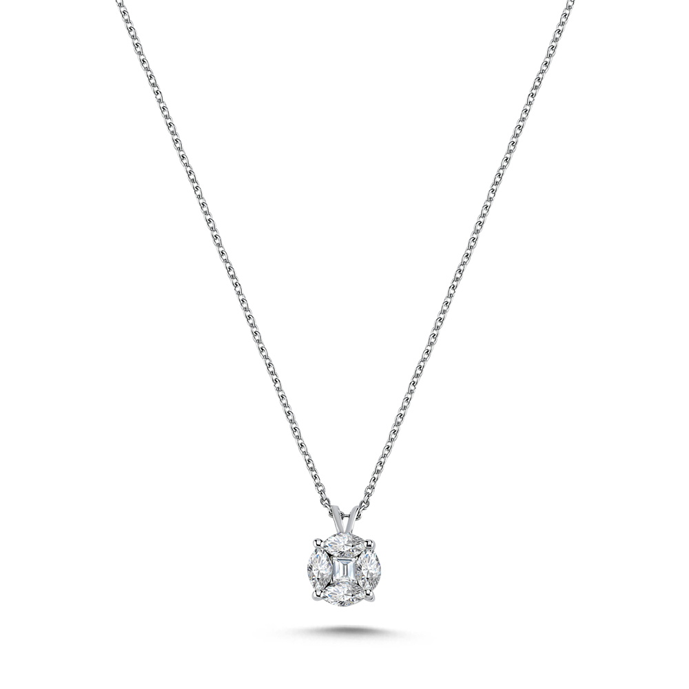 Markiz Pırlanta Effect Kolye