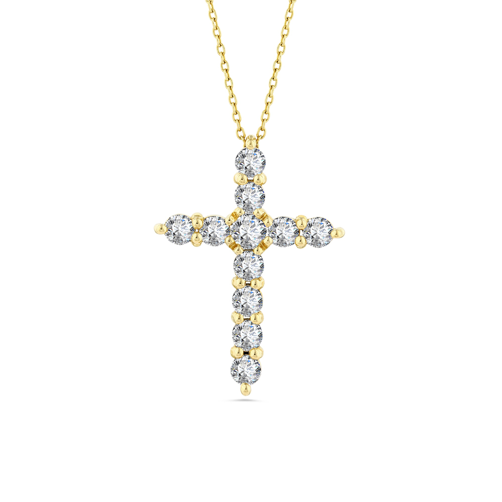 0.59 Karat Pırlanta Haç Kolye