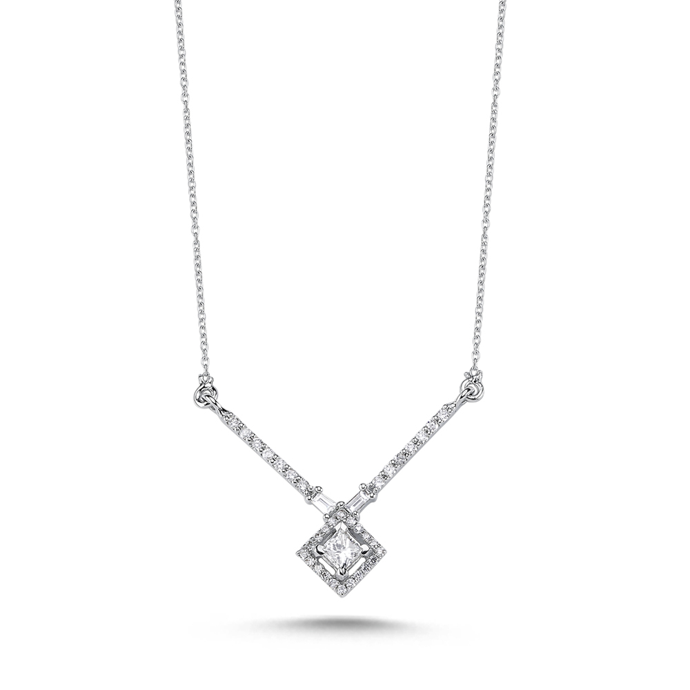 Prenses Kesim Pırlanta Kolye