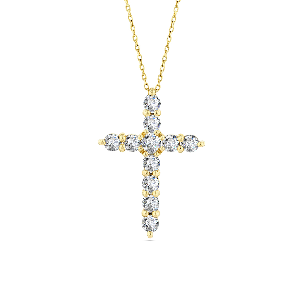 1.05 Karat Pırlanta Haç Kolye