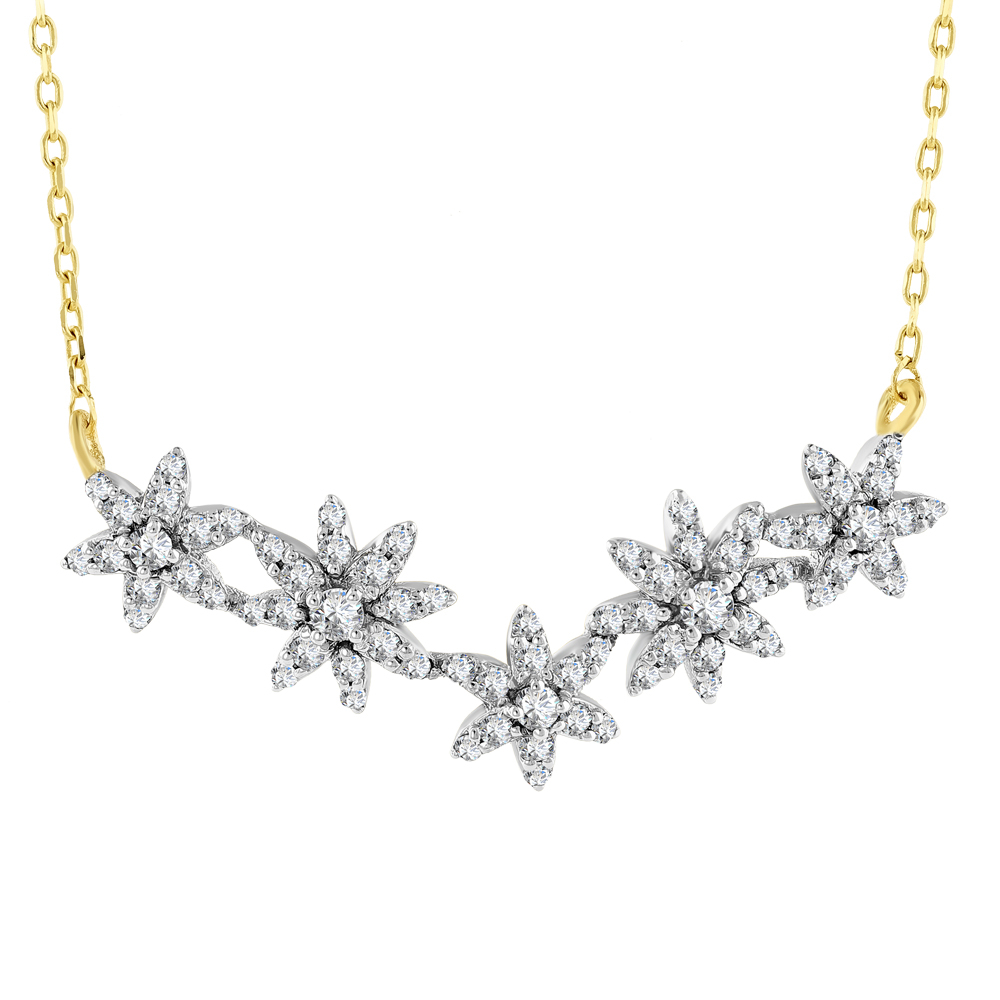 Çiçek Model Pırlanta Kolye