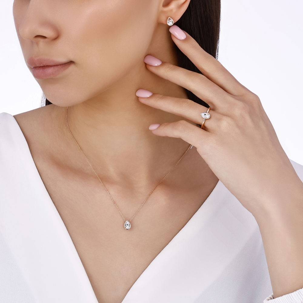 Damla Pırlanta Kolye