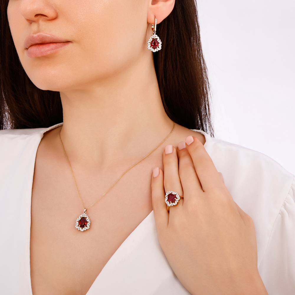 Damla Yakut Pırlanta Kolye