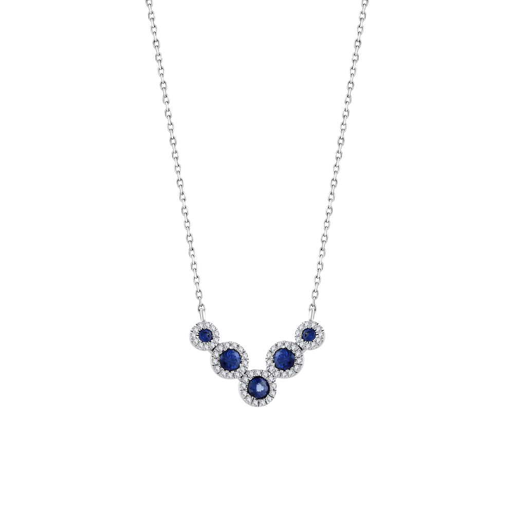 0.67 Karat Safir Pırlanta Kolye