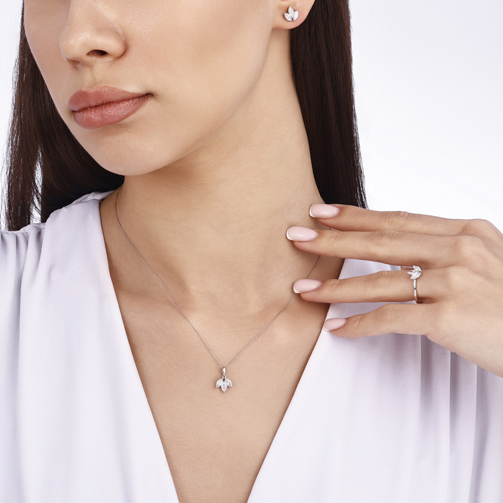 0.60 Karat Markiz Pırlanta Kolye