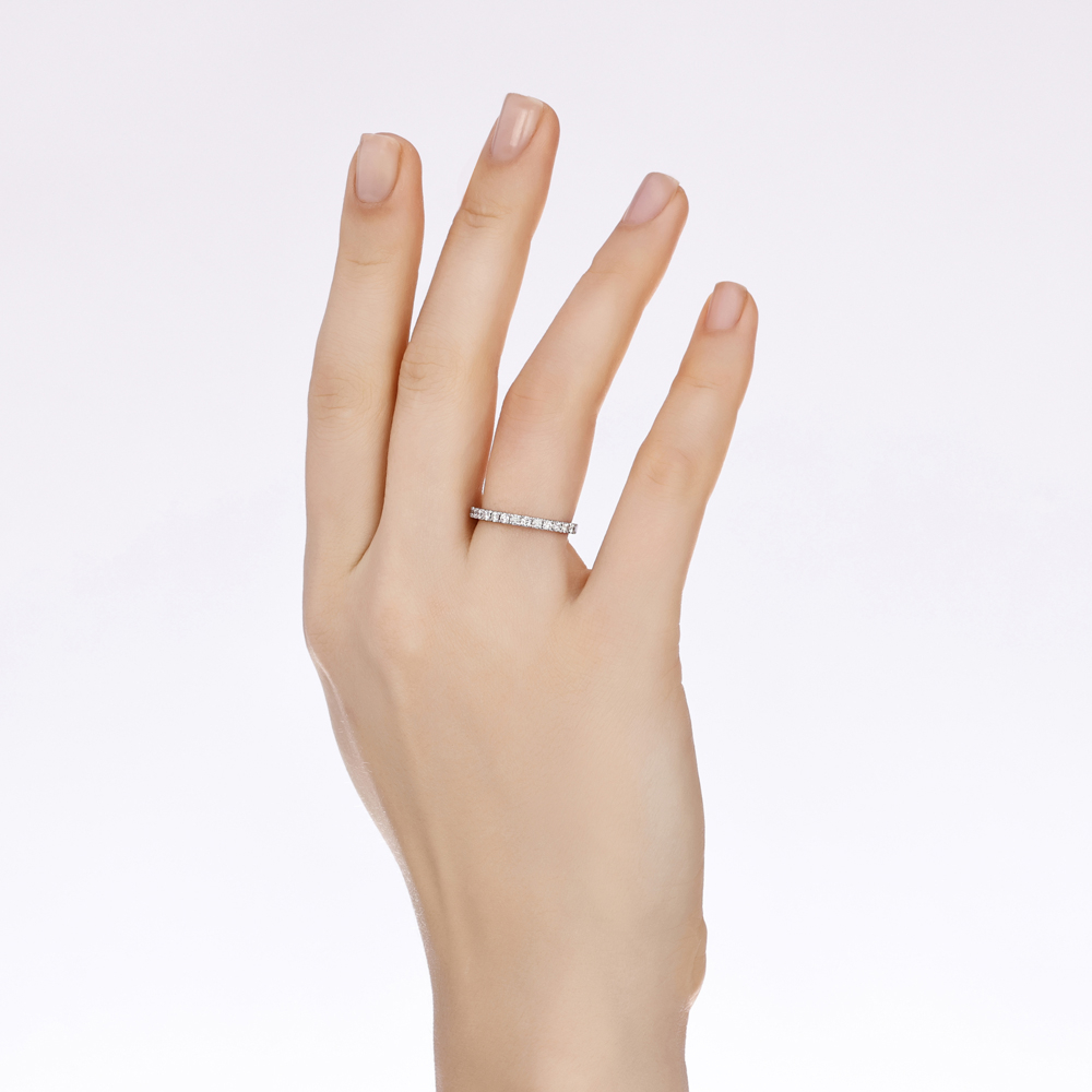 0.50 Karat Pırlanta Yarımtur Yüzük