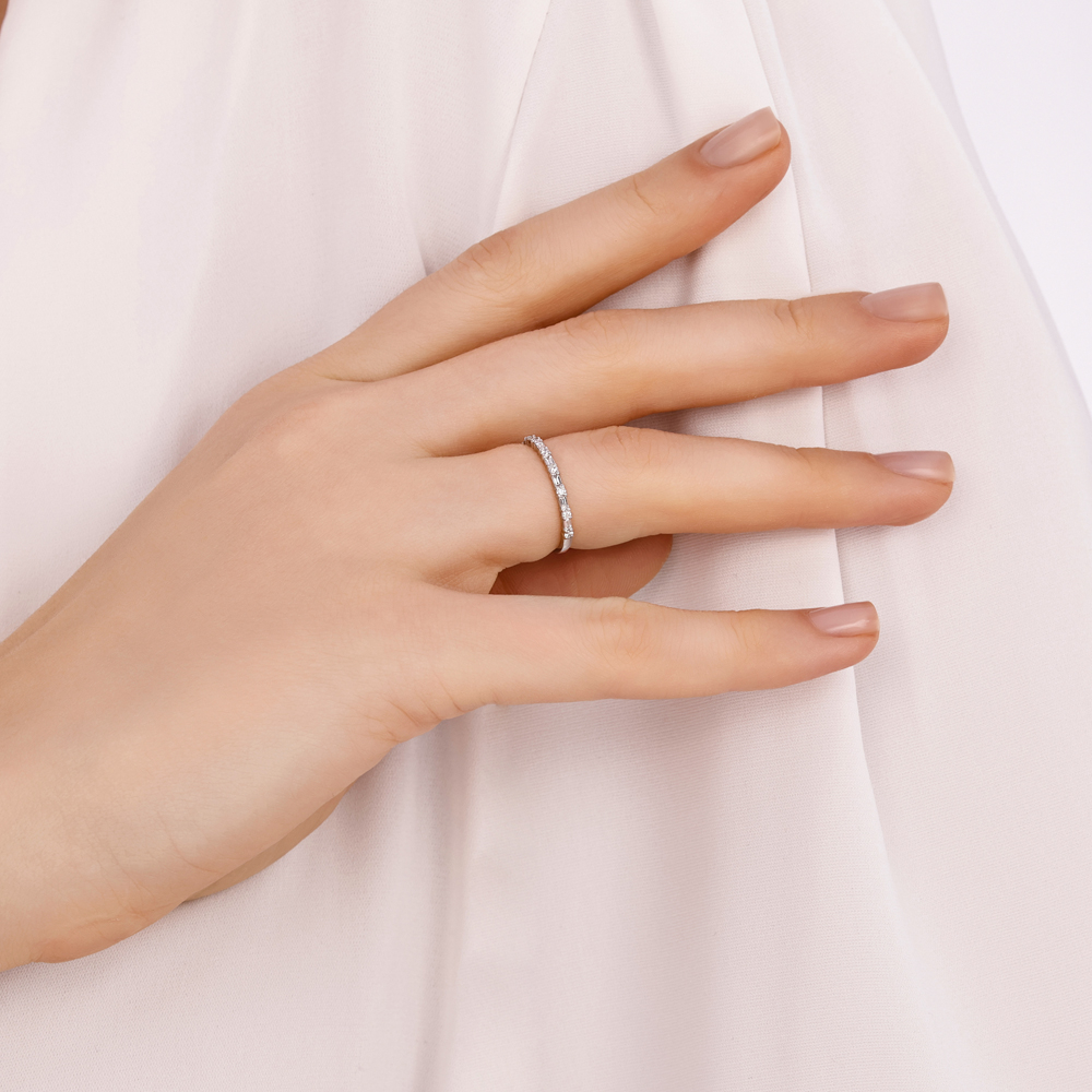 0.31 Karat Pırlanta Yarımtur Yüzük