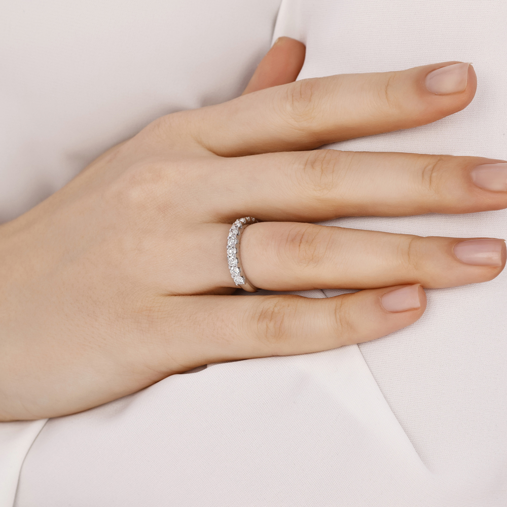 1.00 Karat Pırlanta Yarımtur Yüzük