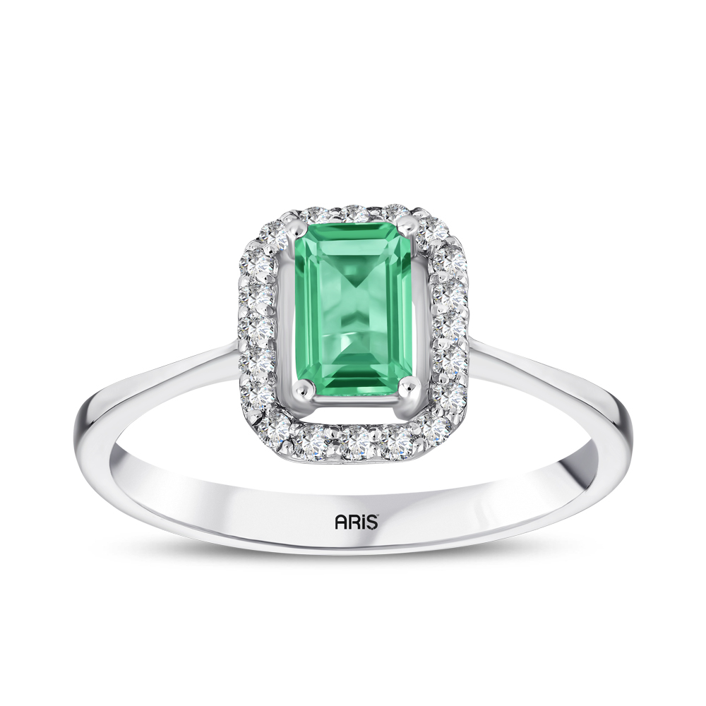 Pırlanta Anturaj Zümrüt Yüzük