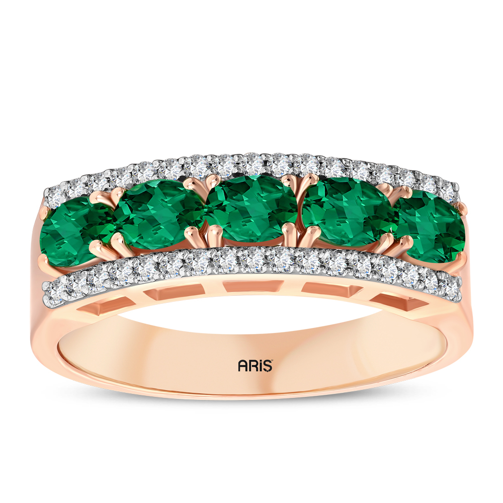 0.96 Karat Pırlanta Zümrüt Yüzük