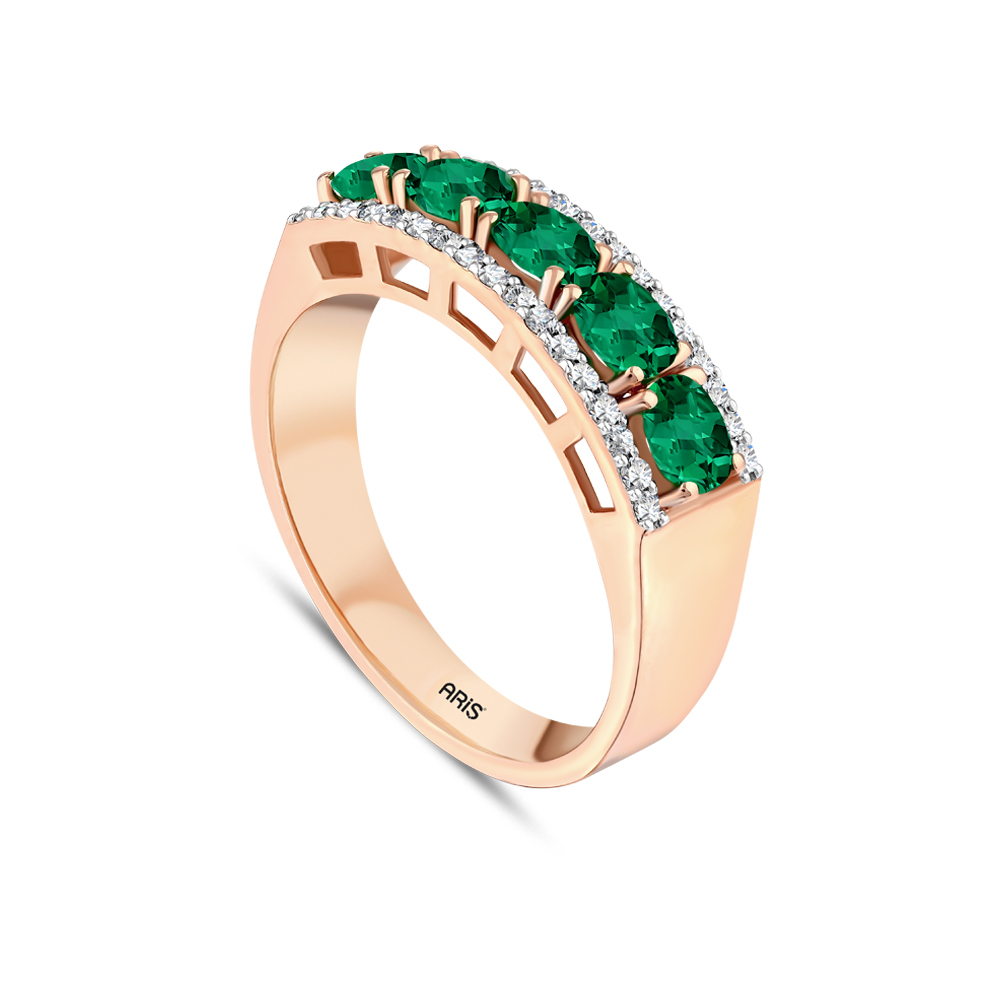 0.96 Karat Pırlanta Zümrüt Yüzük