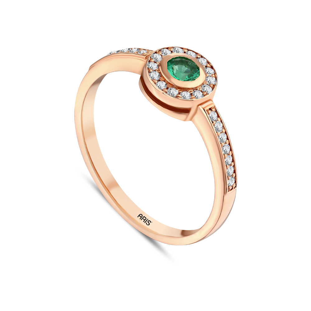 0.37 Karat Pırlanta Zümrüt Yüzük